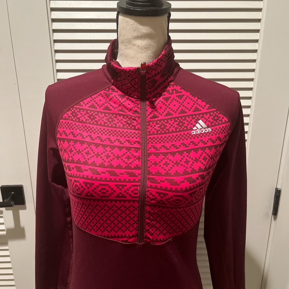 Adidas Bold Red and Pink Climawarm Jacket - Picture 2 of 8